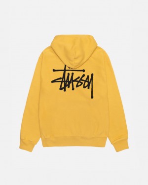 Stussy Basic Stussy Hoodie Pigment Dyed - Unisex Hoodies Oranžové | CZNEJ70829