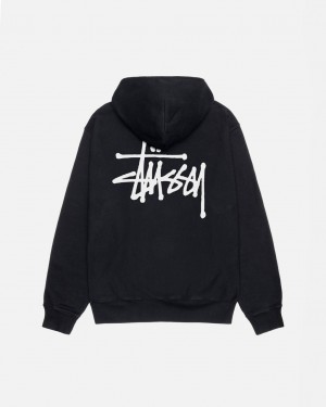 Stussy Basic Stussy Hoodie Pigment Dyed - Unisex Hoodies Černé | BCZSO66992