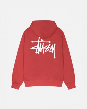 Stussy Basic Stussy Hoodie - Unisex Hoodies Červené | ZCZMJ52155