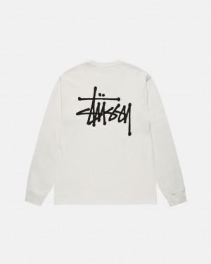 Stussy Basic Stussy LS Tee Pigment Dyed - Unisex Longsleeve Béžový | TCZPQ55071