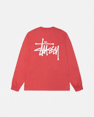 Stussy Basic Stussy LS Tee - Unisex Longsleeve Červené | QCZUV24628