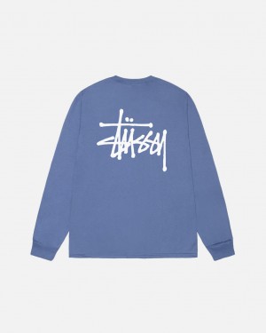 Stussy Basic Stussy Ls Tee - Mens Long Sleeve T-Shirt Blankyt | CZDYB93216