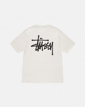 Stussy Basic Stussy Tee Pigment Dyed - Unisex Shortsleeve Béžový | YCZVQ81891