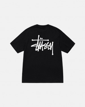 Stussy Basic Stussy Tee - Unisex Shortsleeve Černé | CZEGJ50643