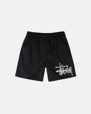 Stussy Big Basic Mesh Krátké - Men&s Shorts Trunks Černé | CZNZX37327