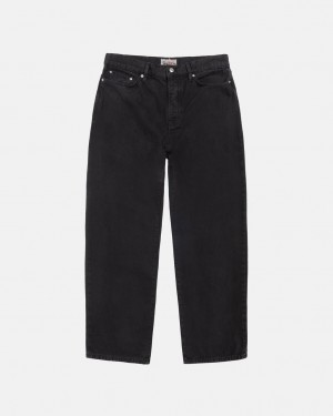 Stussy Big Ol& Jean Washed Platene - Unisex Pants Černé | PCZER57861