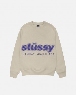 Stussy Blur Crew - Unisex Hoodies Hnědožlutý | YCZGT41107