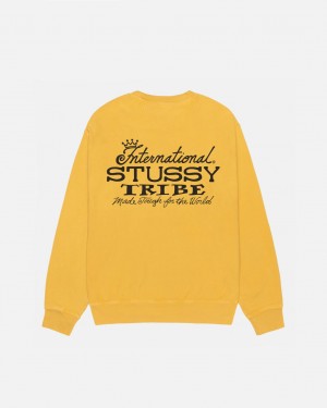 Stussy IST Crew Pigment Dyed - Unisex Hoodies Oranžové | DCZKV68165