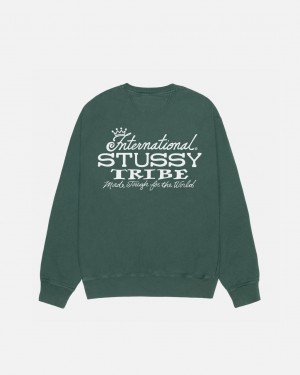 Stussy IST Crew Pigment Dyed - Unisex Hoodies Zelene | FCZUI18783