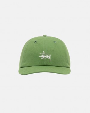 Stussy Low Pro Basic Stock Strapback - Unisex Zelene | CZNEJ53655