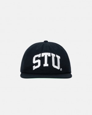 Stussy Mid-Depth Stu Arch Strapback - Unisex Černé | MCZFT61485