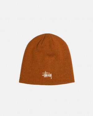 Stussy Skullcap Basic - Unisex Hnědé | SCZNY19337