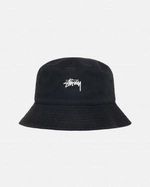 Stussy Stock Bucket Hat - Mens Černé | CZJVR64674