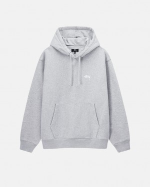 Stussy Stock Logo Hoodie - Unisex Hoodies Šedé | LCZSX65636