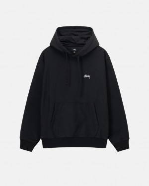 Stussy Stock Logo Hoodie - Unisex Hoodies Černé | CZJZR40384