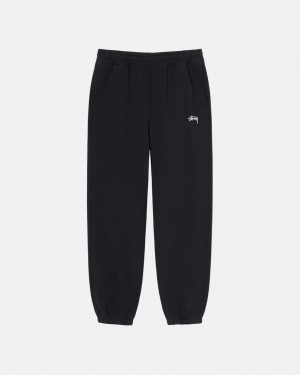 Stussy Stock Logo Sweatpant - Unisex Pants Černé | CZEAH15525