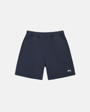 Stussy Stock Logo Sweatshort - Unisex Shorts Trunks Tmavě Blankyt | CZCVG53099