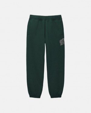 Stussy Stüssy Sportovní Sweatpant - Unisex Jeans Pants Tmavě Zelene | LCZTR30146