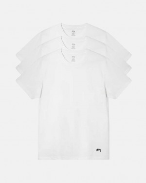 Stussy Stussy Undershirt - Unisex Sweaters Knits Bílé | CZXMI29295