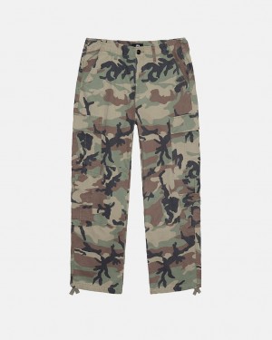 Stussy Surplus Cargo Ripstop - Unisex Jeans Pants Maskáčové | ECZHC59751