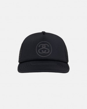 Stussy Trucker Ss-Link Snapback - Unisex Černé | SCZNY64980