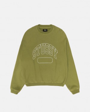 Stussy Varsity Oversized Crew - Unisex Hoodies Zelene | MCZHR37026