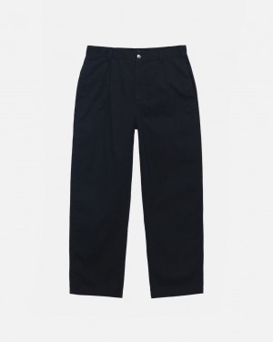 Stussy Workgear Trouser Twill - Unisex Pants Černé | CZJVR94388