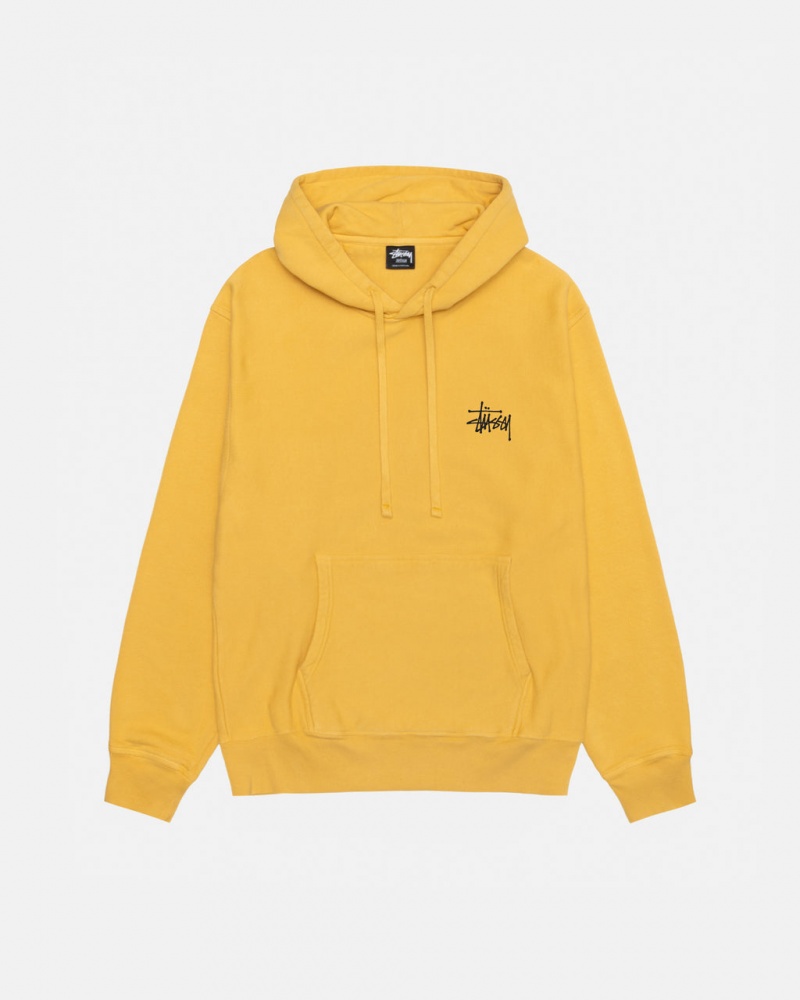 Stussy Basic Stussy Hoodie Pigment Dyed - Unisex Hoodies Oranžové | CZNEJ70829