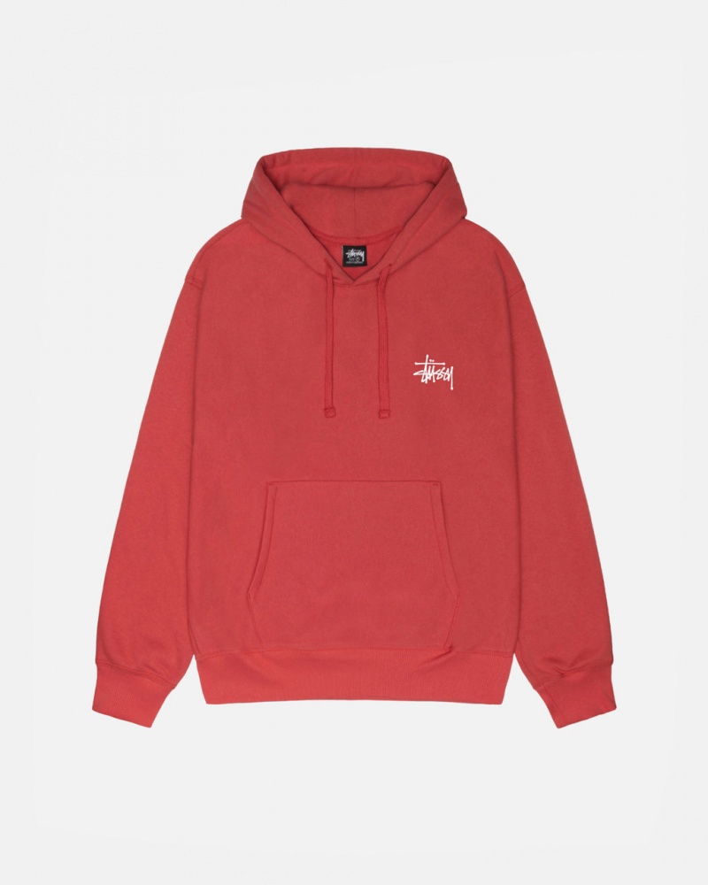 Stussy Basic Stussy Hoodie - Unisex Hoodies Červené | ZCZMJ52155