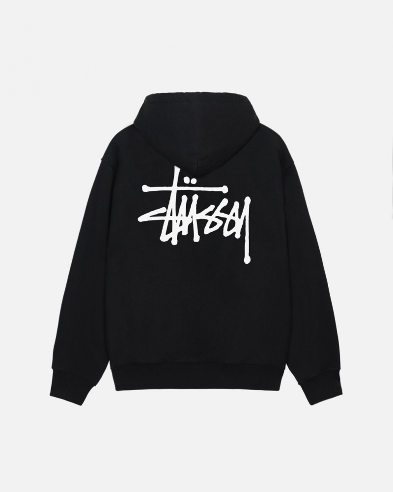 Stussy Basic Stussy Hoodie - Unisex Hoodies Černé | QCZUV84424