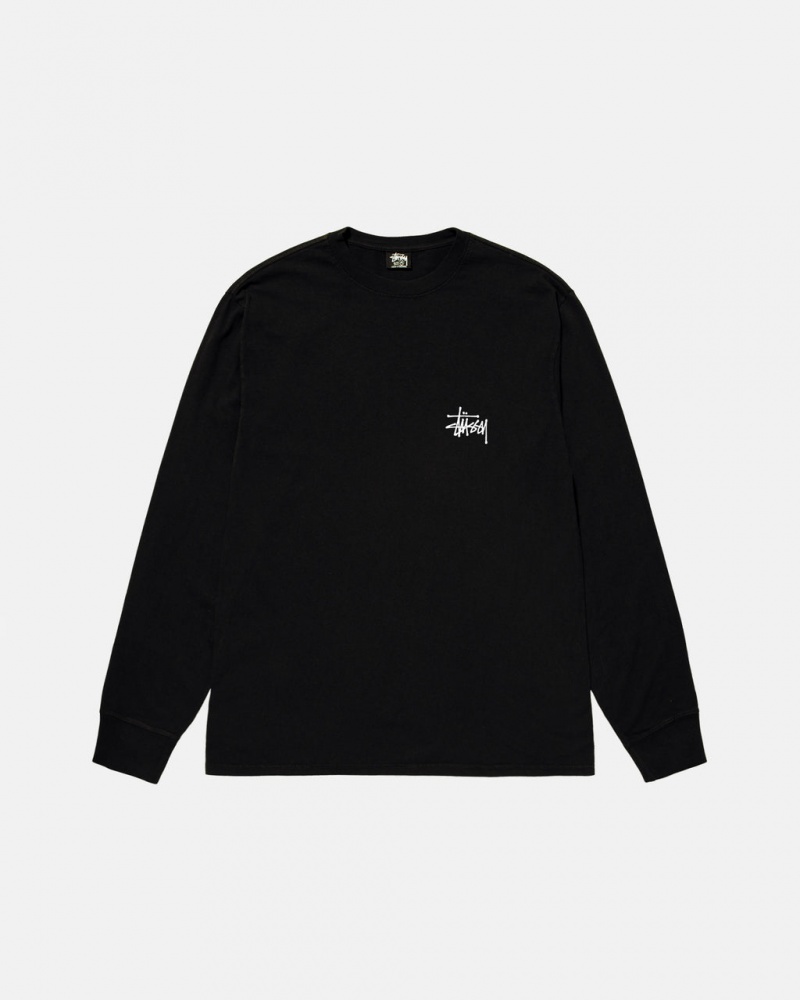 Stussy Basic Stussy LS Tee - Unisex Longsleeve Černé | PCZER70021