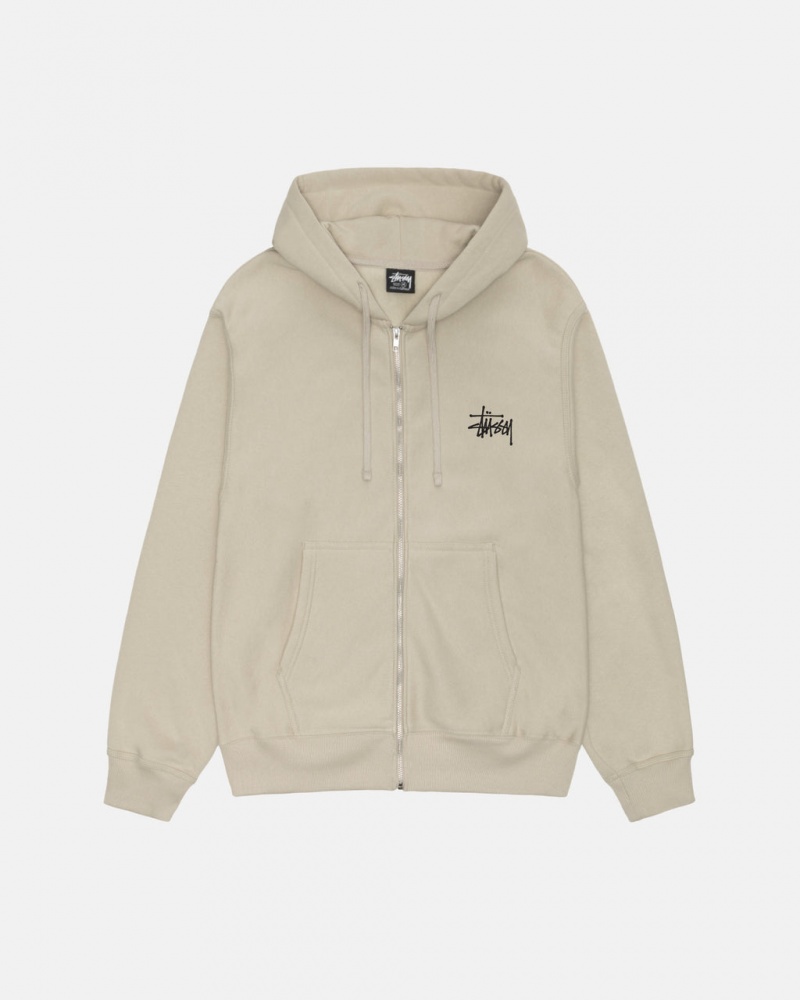 Stussy Basic Stussy Zip Hoodie - Unisex Hoodies Hnědožlutý | ACZDF35169