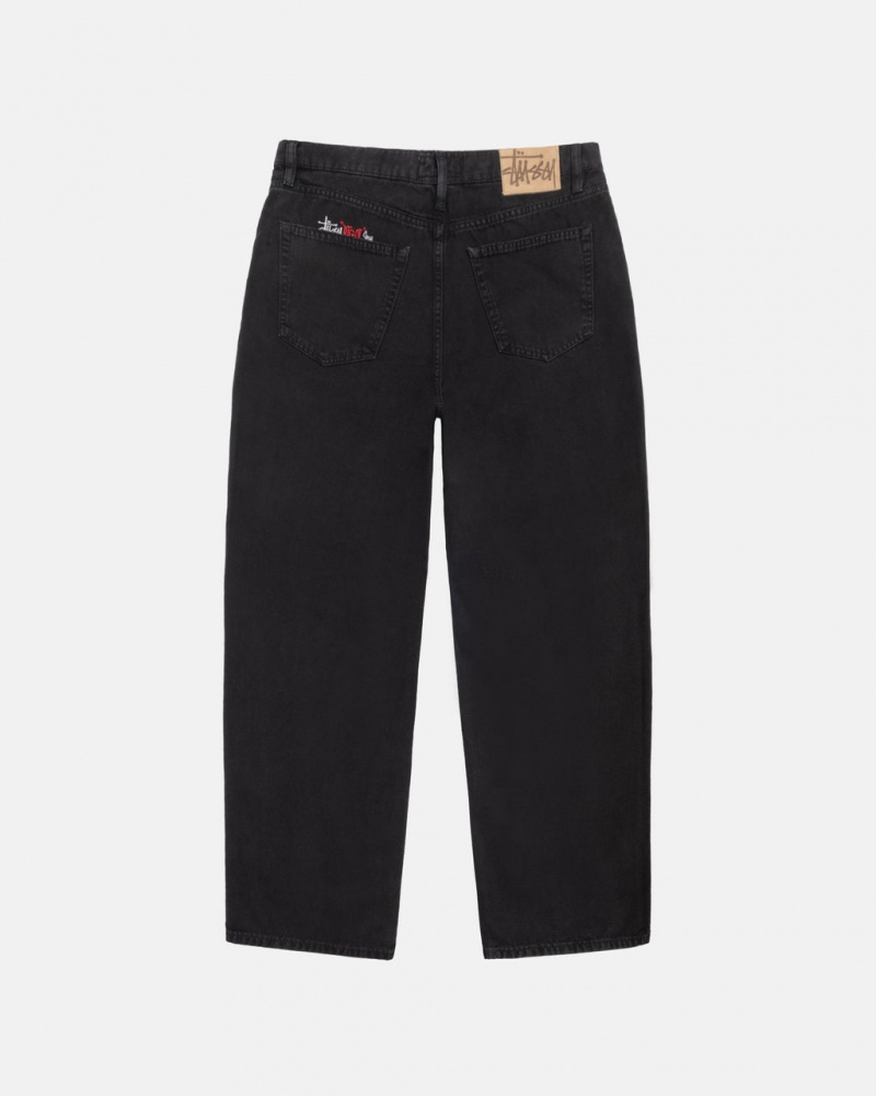 Stussy Big Ol& Jean Washed Platene - Unisex Pants Černé | PCZER57861