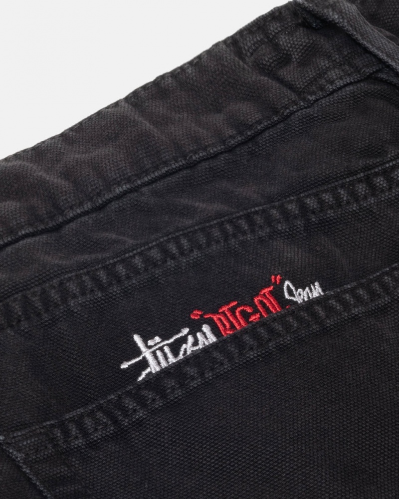 Stussy Big Ol& Jean Washed Platene - Unisex Pants Černé | PCZER57861