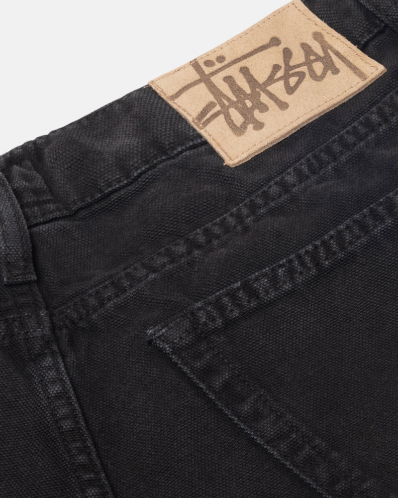 Stussy Big Ol& Jean Washed Platene - Unisex Pants Černé | PCZER57861