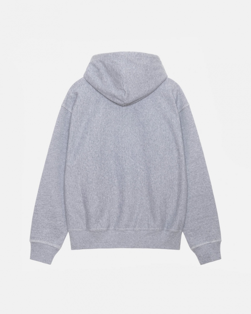 Stussy Contrast Stitch Label Hoodie - Unisex Hoodies Šedé | CZJBT32297