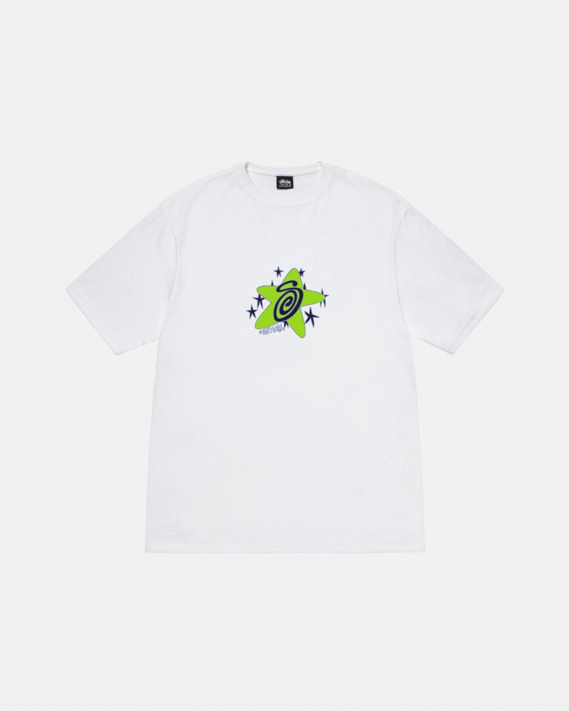 Stussy Galaxy Tee - Unisex Shortsleeve Bílé | CZDFL59860