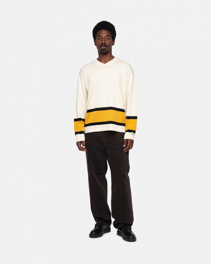 Stussy Hockey Svetrové - Unisex Sweaters Knits Béžový | CZXBR21156