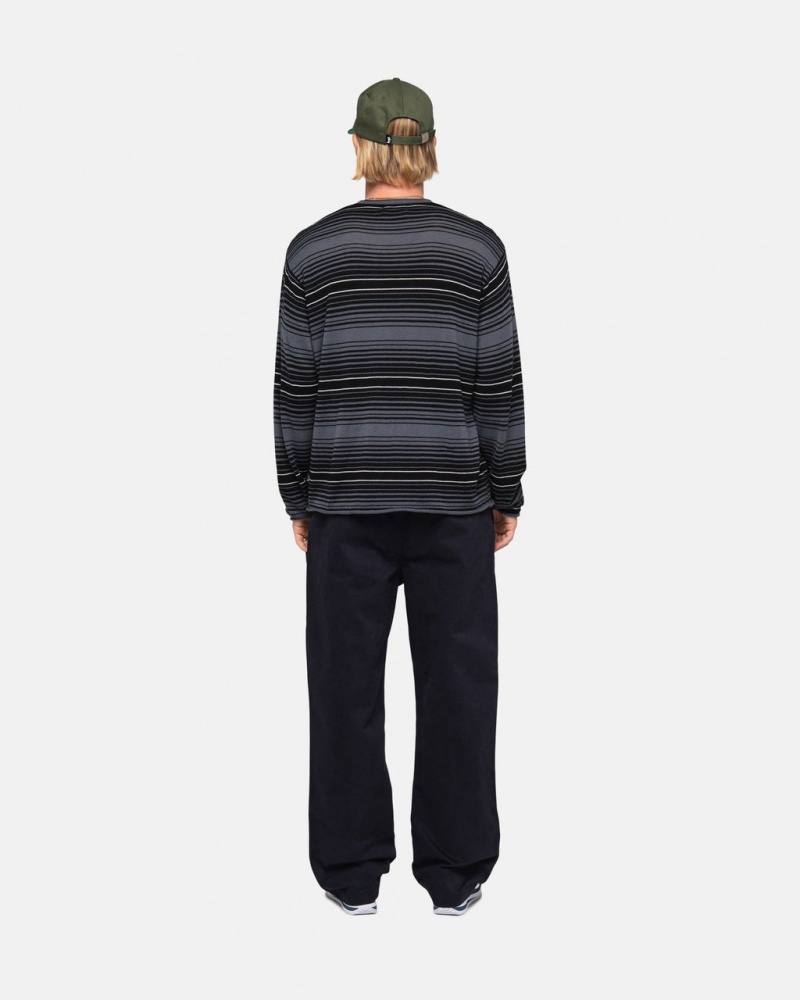 Stussy Horizontal Stripe Svetrové - Unisex Sweaters Knits Šedé | PCZQX66805