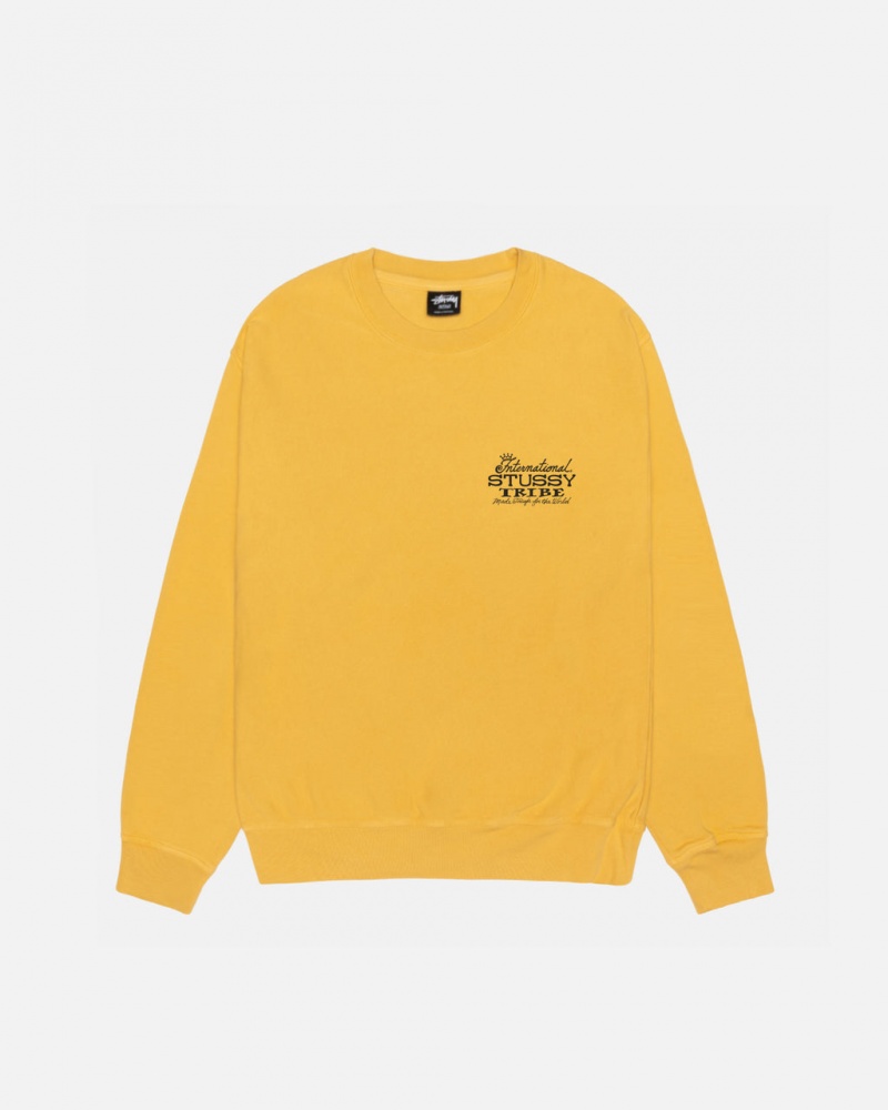 Stussy IST Crew Pigment Dyed - Unisex Hoodies Oranžové | DCZKV68165