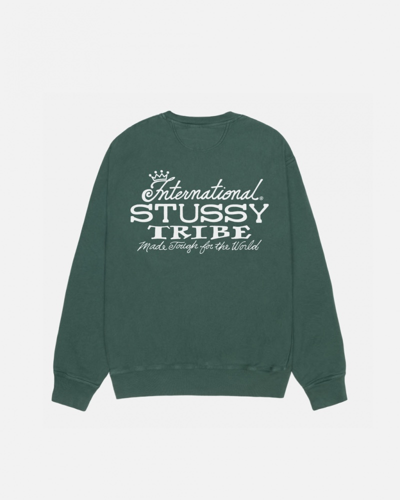 Stussy IST Crew Pigment Dyed - Unisex Hoodies Zelene | FCZUI18783