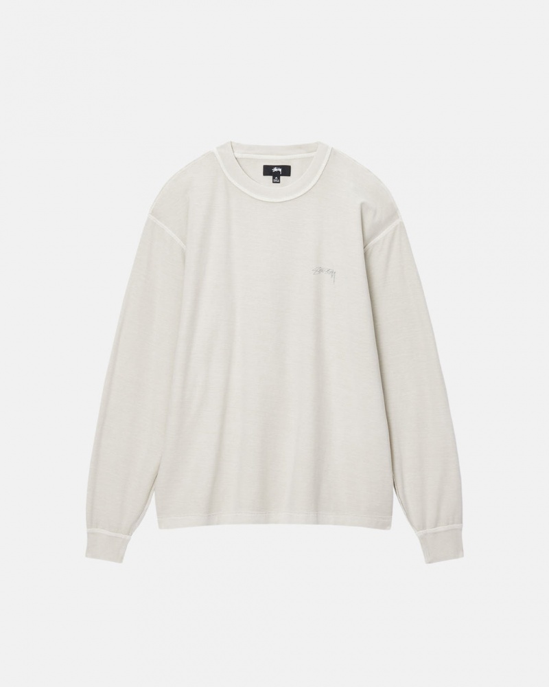 Stussy Lazy LS Tee - Unisex Longsleeve T-Shirts Béžový | CZJVR35174