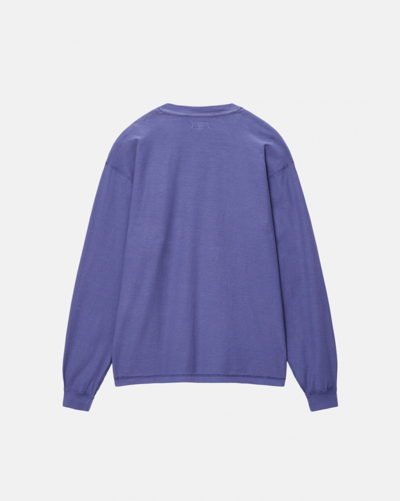 Stussy Lazy LS Tee - Unisex Longsleeve Tmavě Blankyt | SCZNY88596