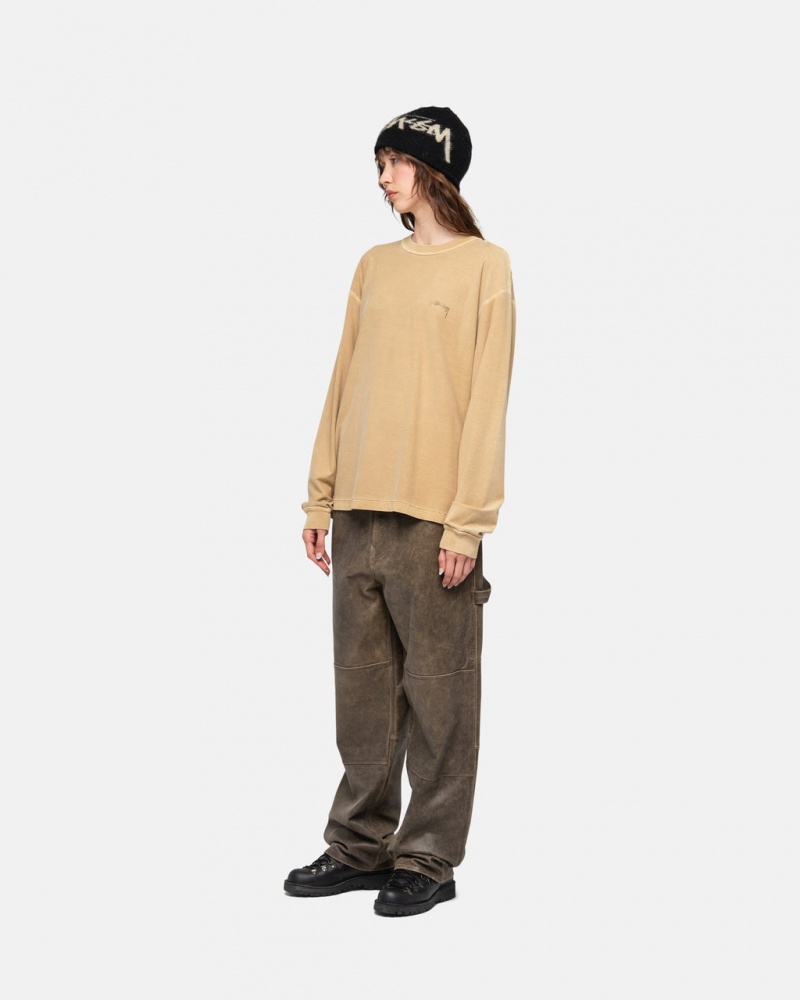 Stussy Lazy LS Tee - Unisex Longsleeve Zlaté | PCZQX91226