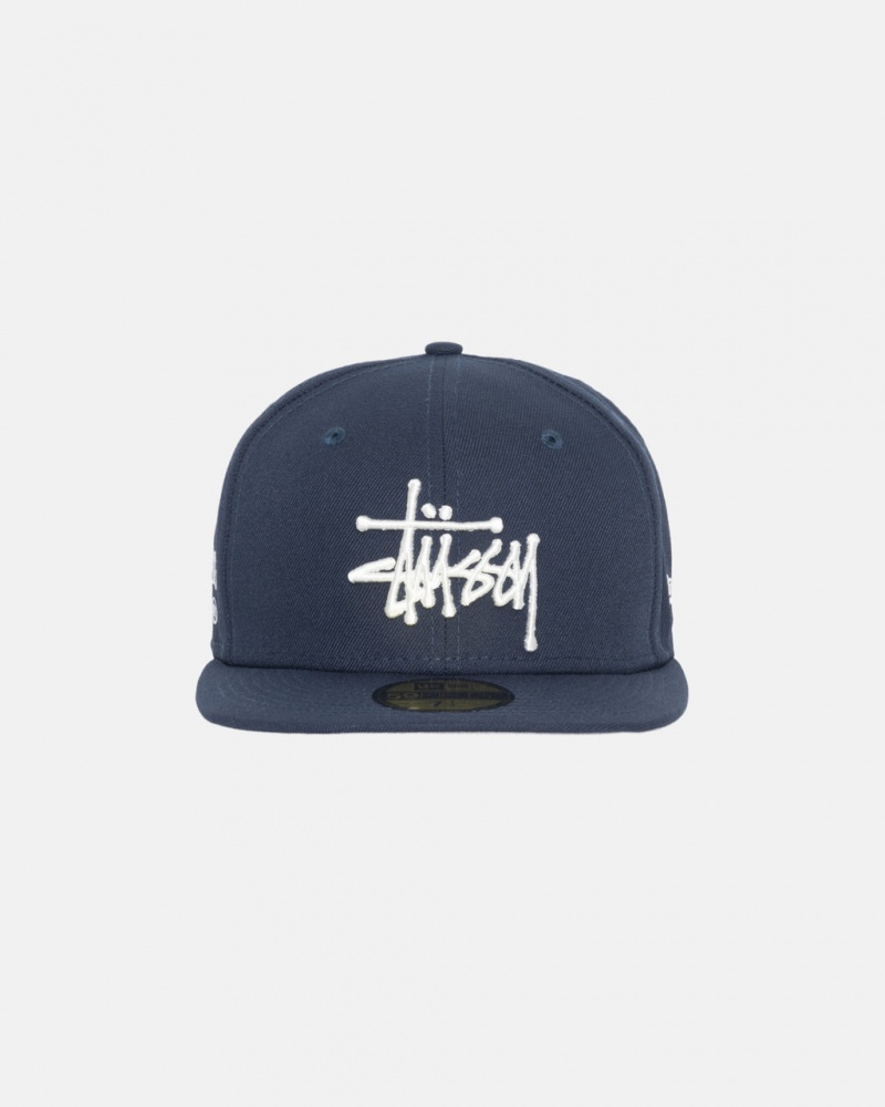 Stussy New Era 59Fifty Authentic - Unisex Tmavě Blankyt | YCZGT65590