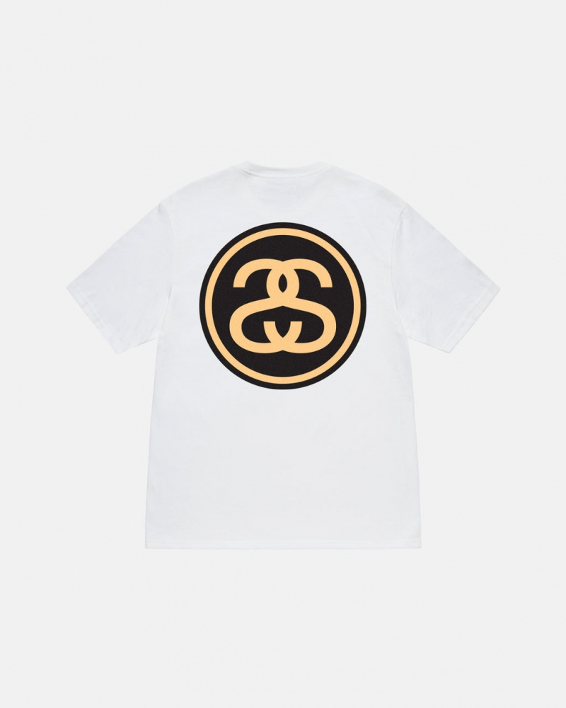 Stussy SS-Link Tee - Unisex Shortsleeve Bílé | CZDYB58533