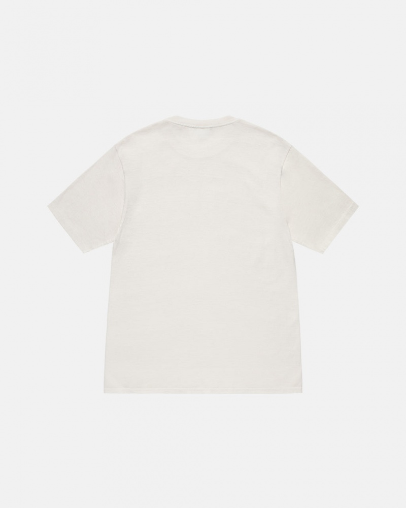 Stussy Small Stock Tee Pigment Dyed - Unisex Shortsleeve Béžový | GCZUC69176