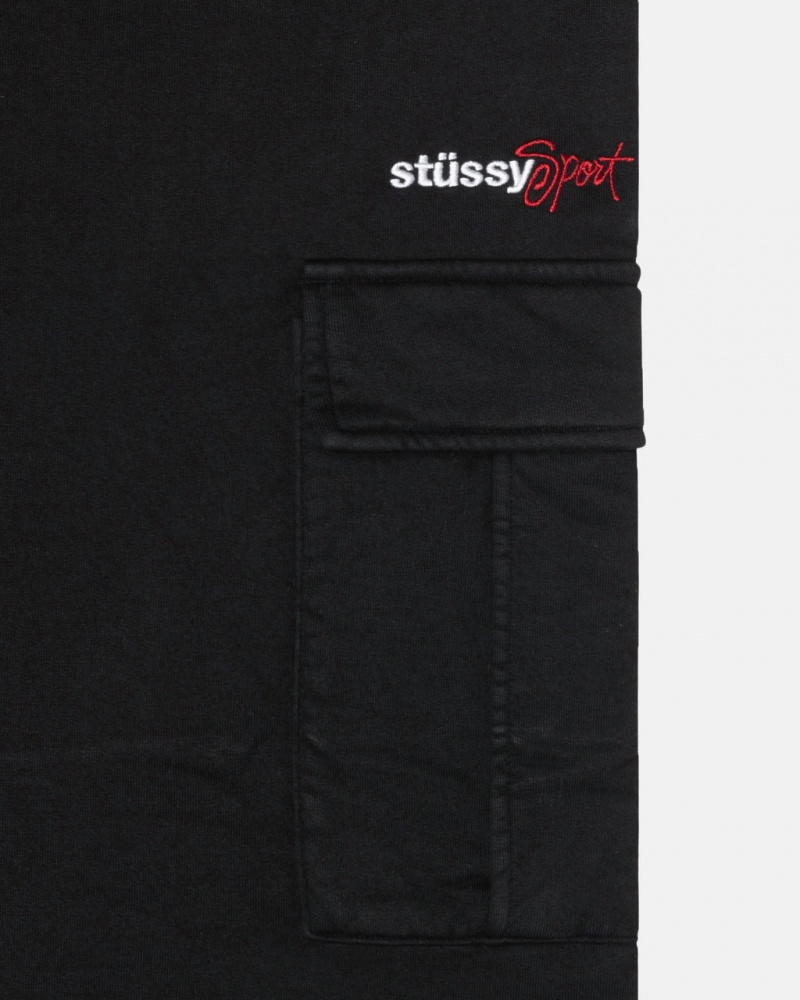 Stussy Sportovní Cargo Fleece Pant - Mens Pants Černé | CZDYB38853