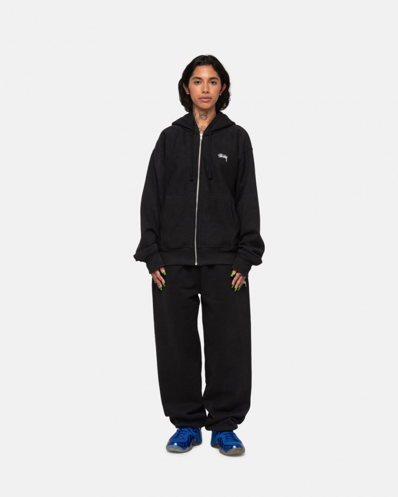 Stussy Stock Logo Sweatpant - Unisex Pants Černé | CZEAH15525