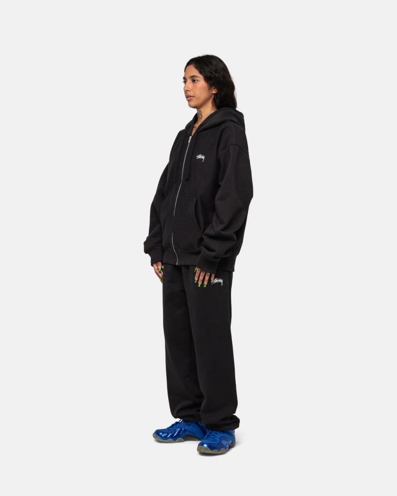 Stussy Stock Logo Sweatpant - Unisex Pants Černé | CZEAH15525